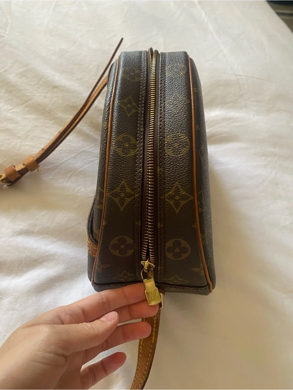 Louis Vuitton Monogram Canvas Crossbody in Brown and Tan